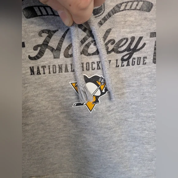 Gray Pittsburgh Penguins Hockey Hoodie - Picture 3 of 10
